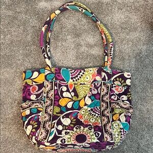 Vera Bradley Purple and Green Floral Tote